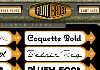 Font Bros. website detail