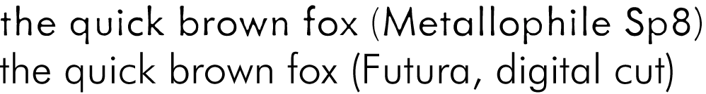 Metallophile Sp8 Light versus Futura