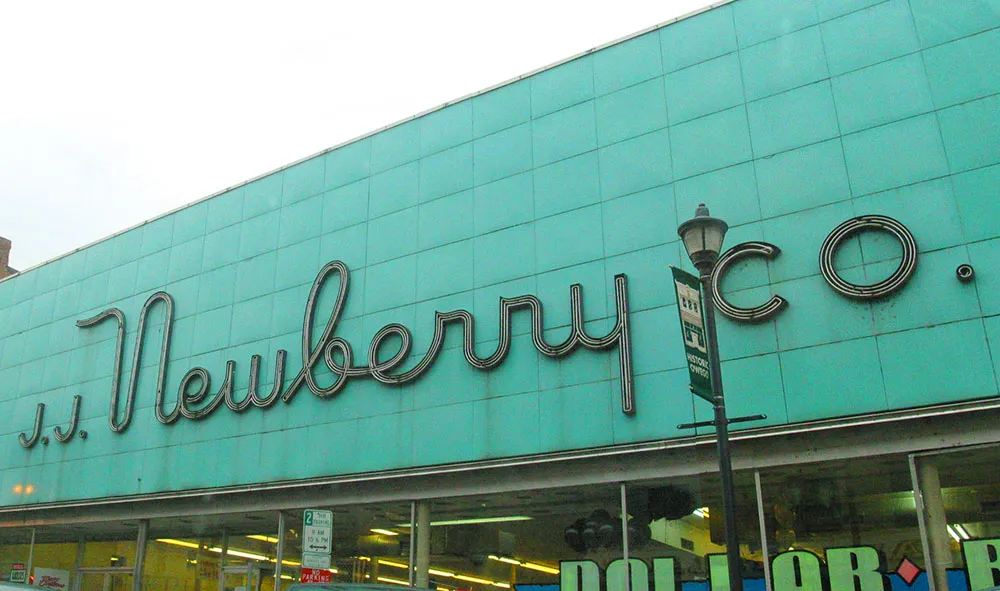 J.J. Newberry Co. department store sign, Owego, New York.